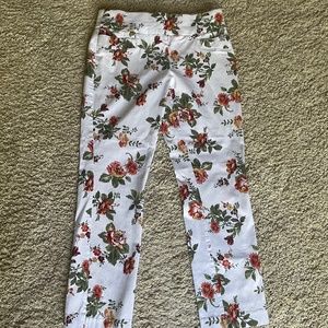 JOE B Floral Stretch Pants – Size Medium, Machine Wash